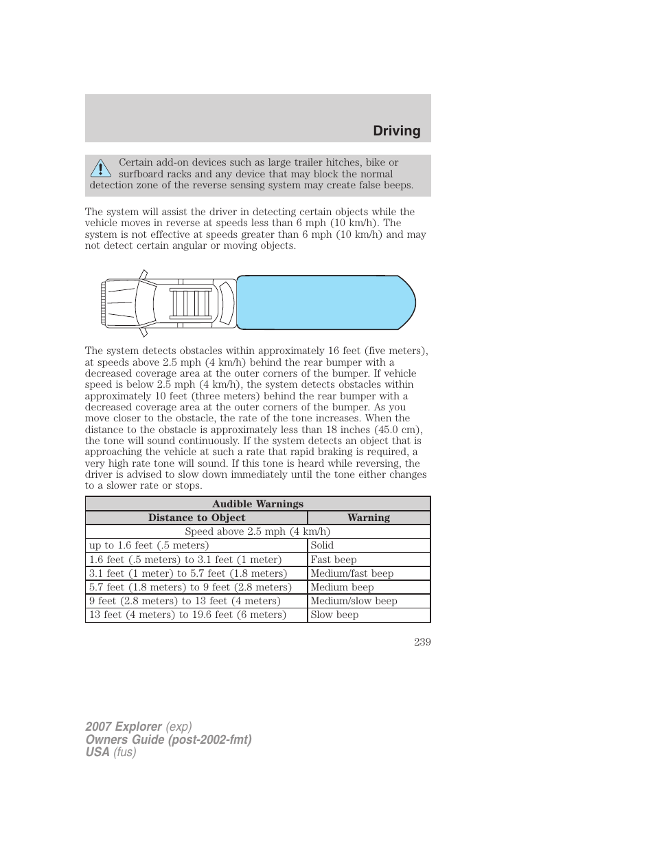 Driving | FORD 2007 Explorer v.1 User Manual | Page 239 / 344