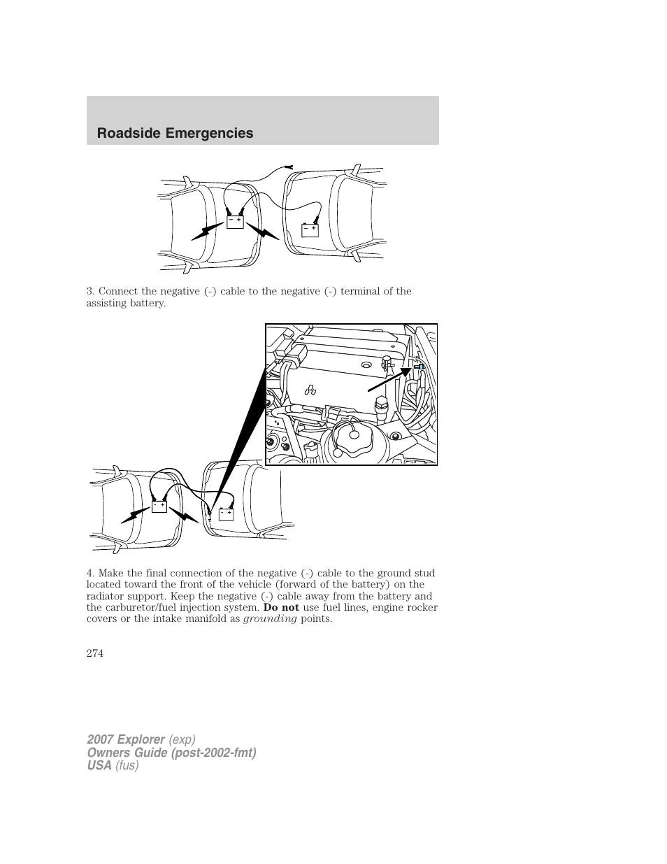 Roadside emergencies | FORD 2007 Explorer v.1 User Manual | Page 274 / 344
