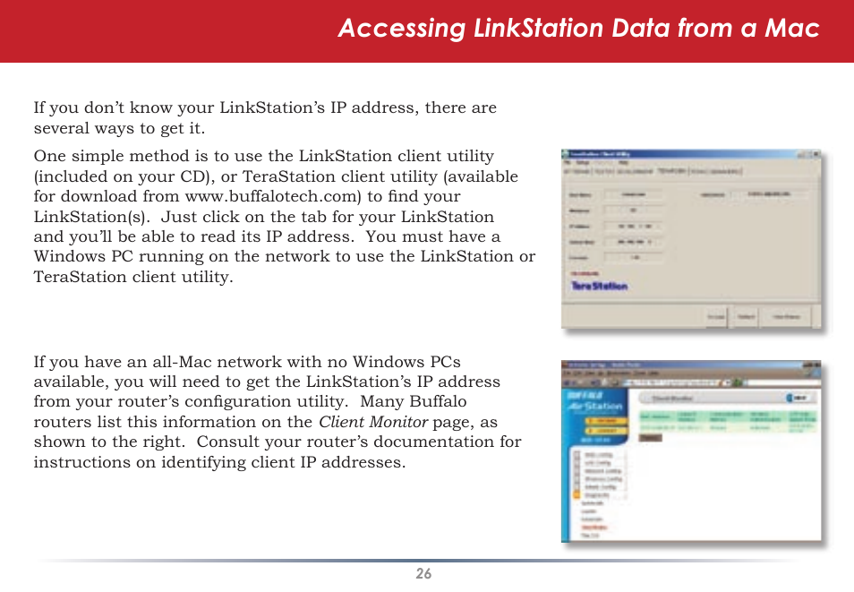 Accessing linkstation data from a mac | Buffalo Technology LINKSTATION HD-HLAN User Manual | Page 26 / 70