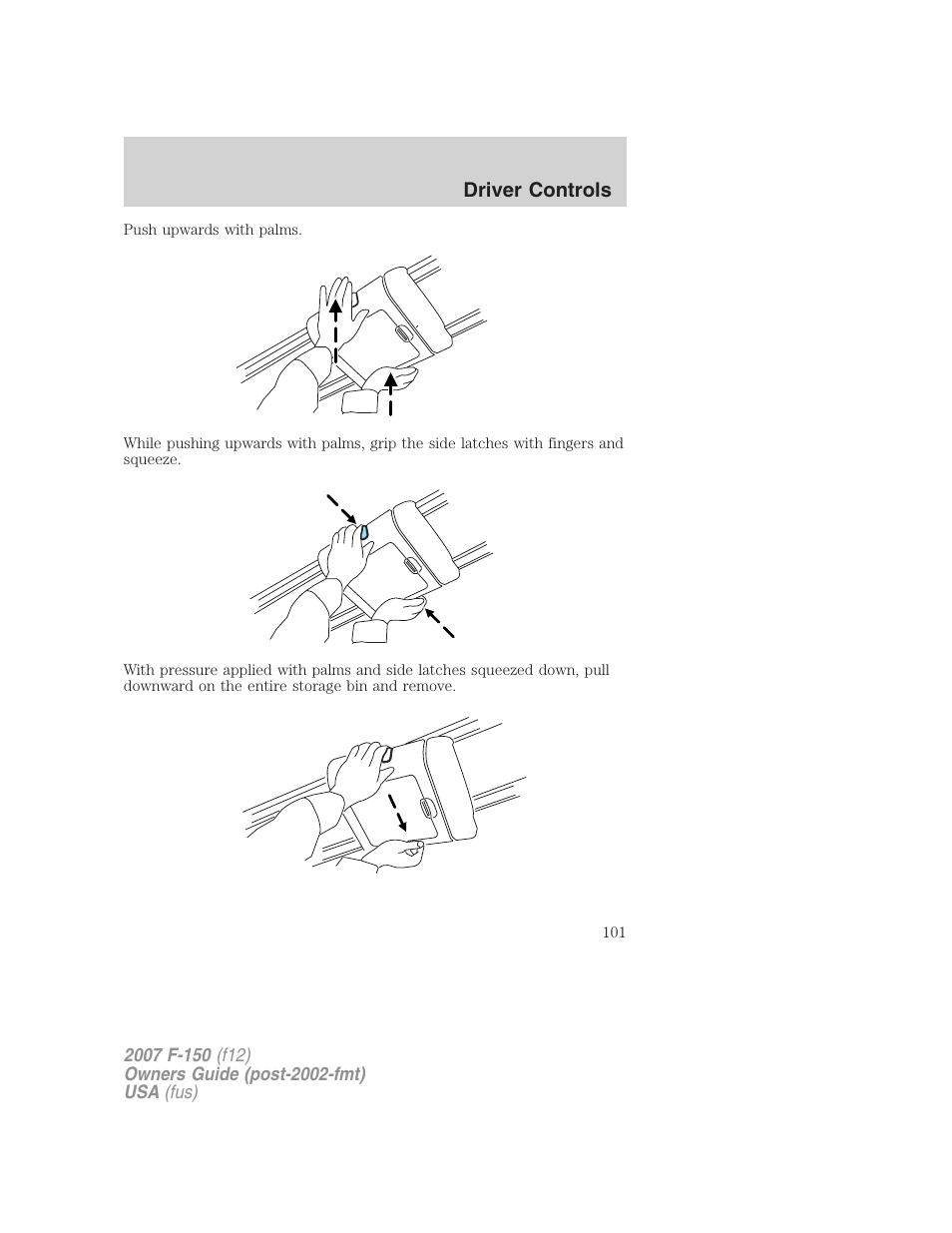 Driver controls | FORD 2007 F-150 v.3 User Manual | Page 101 / 376