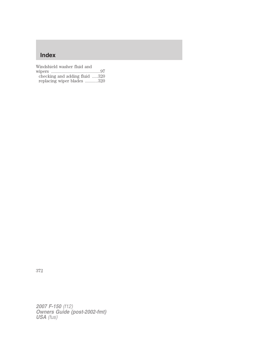 FORD 2007 F-150 v.3 User Manual | Page 372 / 376