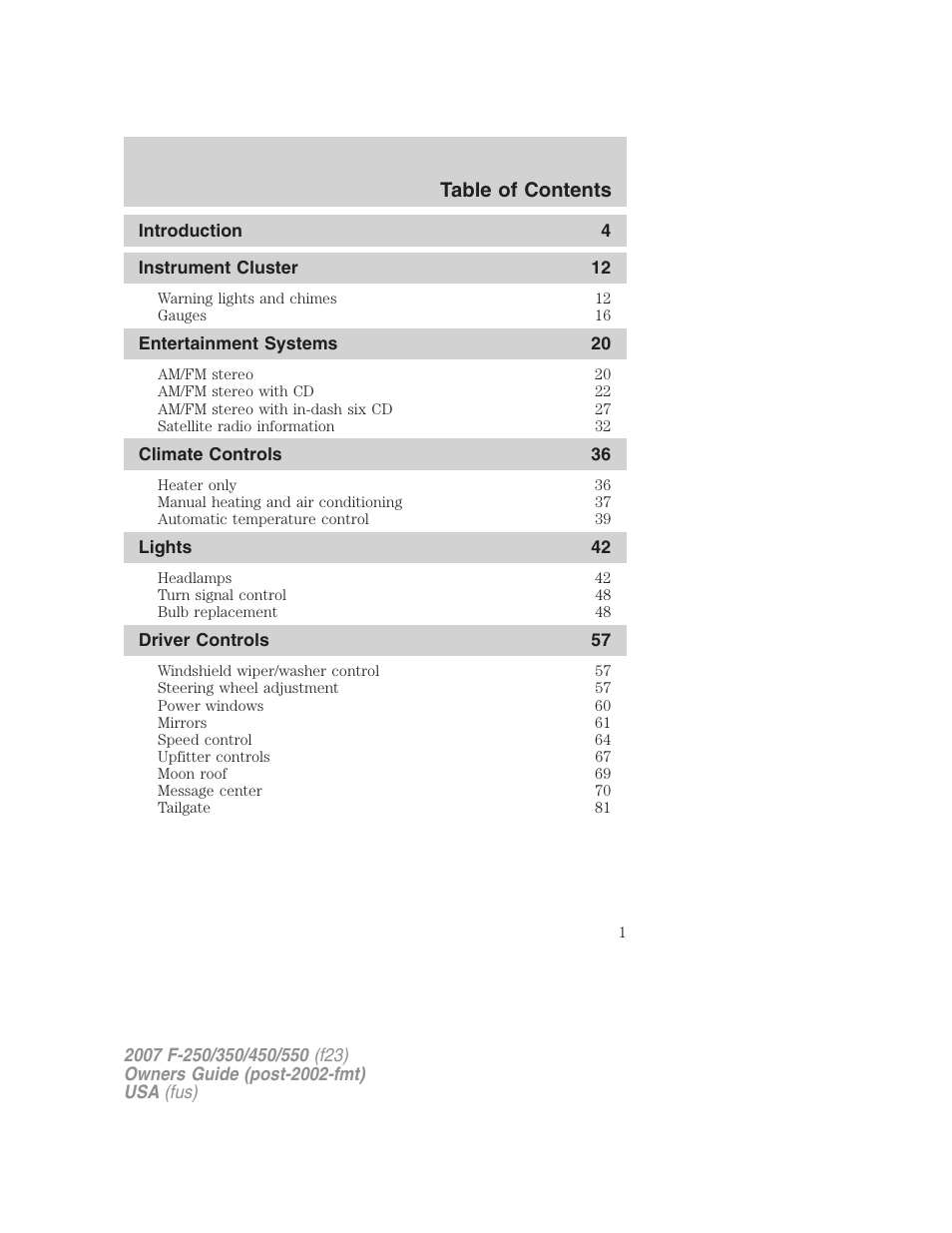 FORD 2007 F-550 v.1 User Manual | 312 pages