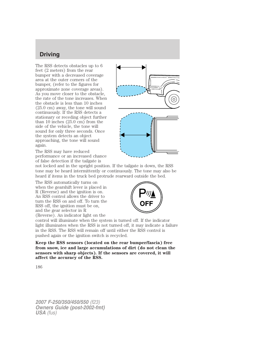 Driving | FORD 2007 F-550 v.1 User Manual | Page 186 / 312