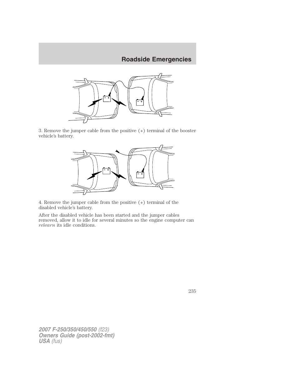 Roadside emergencies | FORD 2007 F-550 v.1 User Manual | Page 235 / 312
