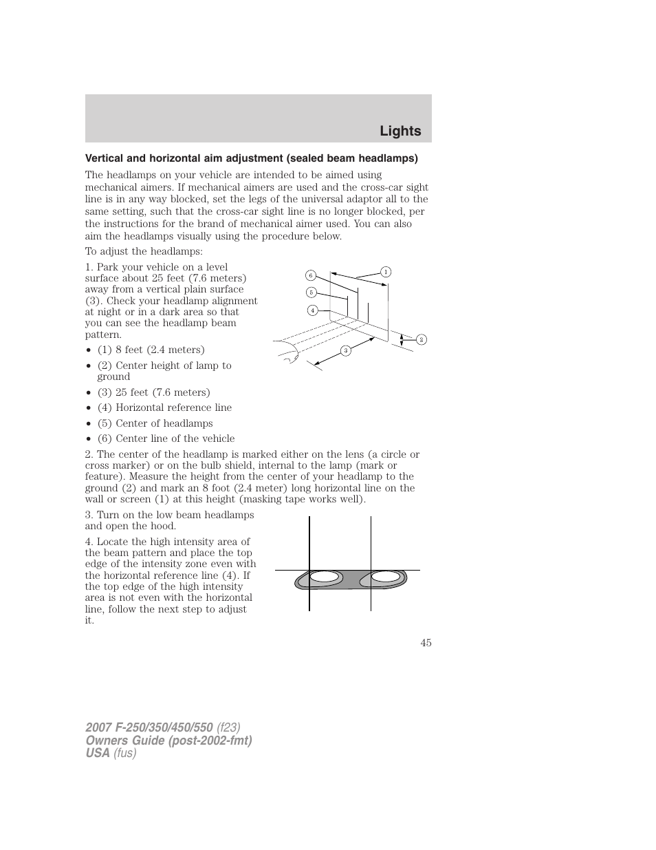 Lights | FORD 2007 F-550 v.1 User Manual | Page 45 / 312