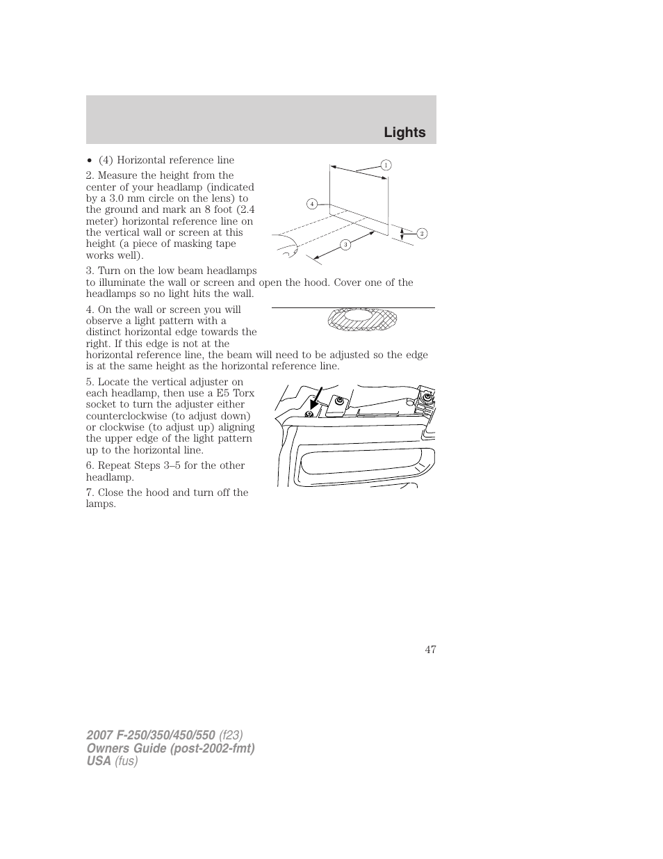 Lights | FORD 2007 F-550 v.1 User Manual | Page 47 / 312