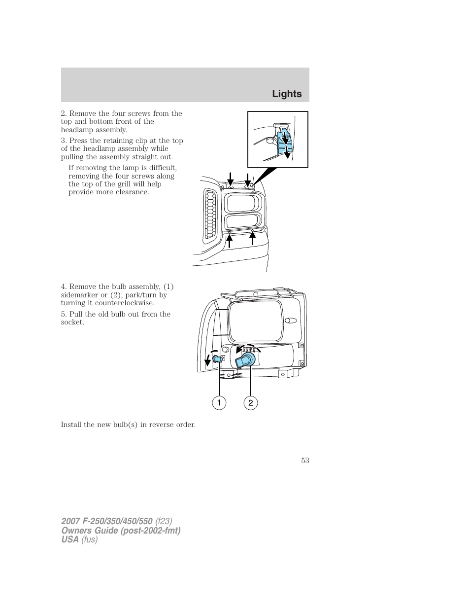 Lights | FORD 2007 F-550 v.1 User Manual | Page 53 / 312