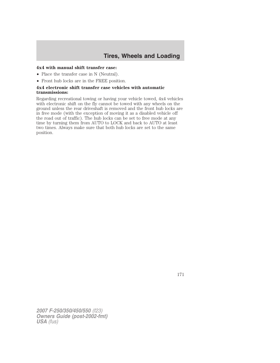 FORD 2007 F-550 v.2 User Manual | Page 171 / 312
