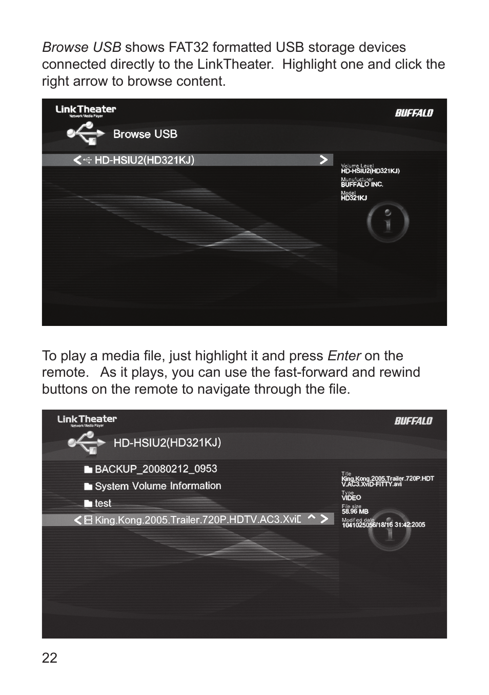 Buffalo Technology LT-H90 User Manual | Page 22 / 38