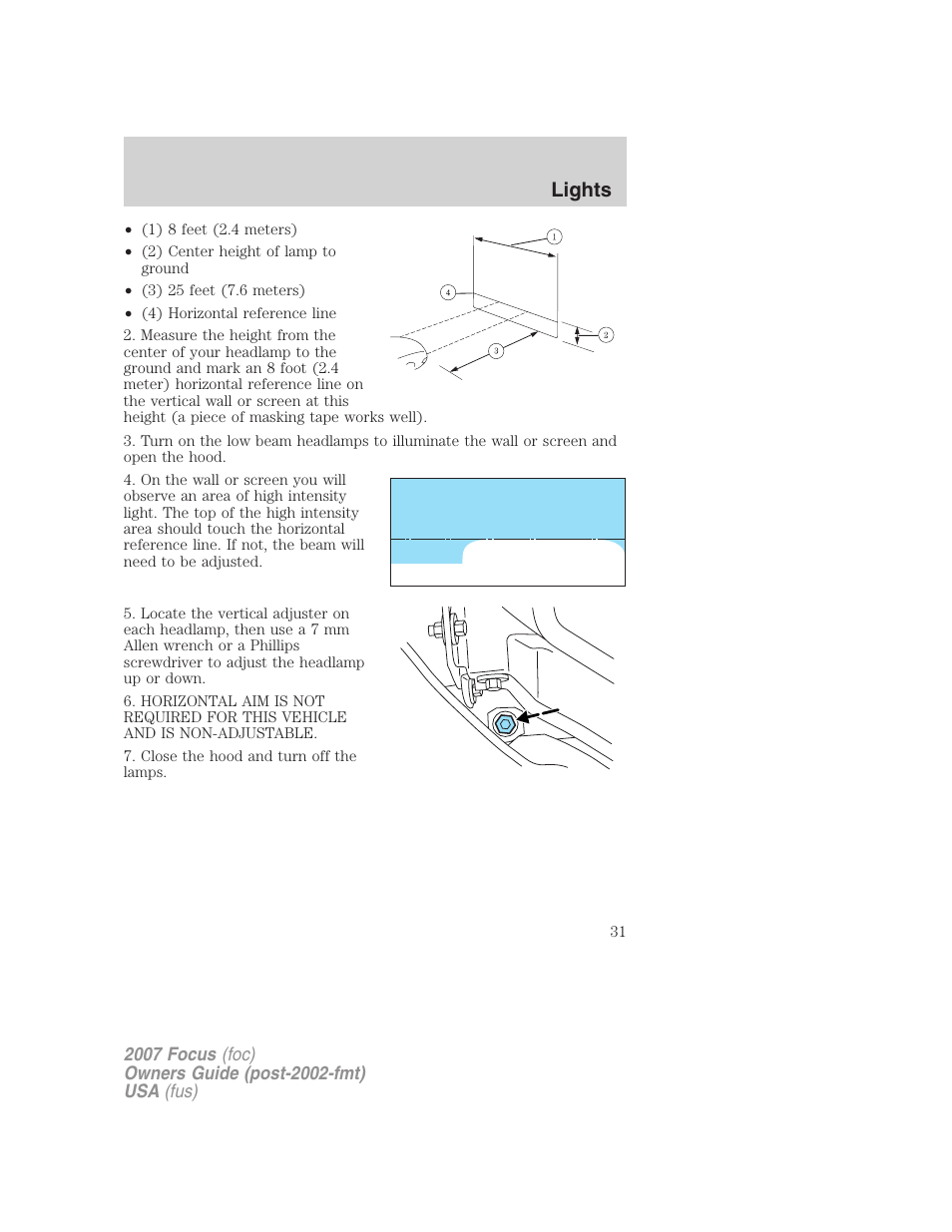 Lights | FORD 2007 Focus v.1 User Manual | Page 31 / 224