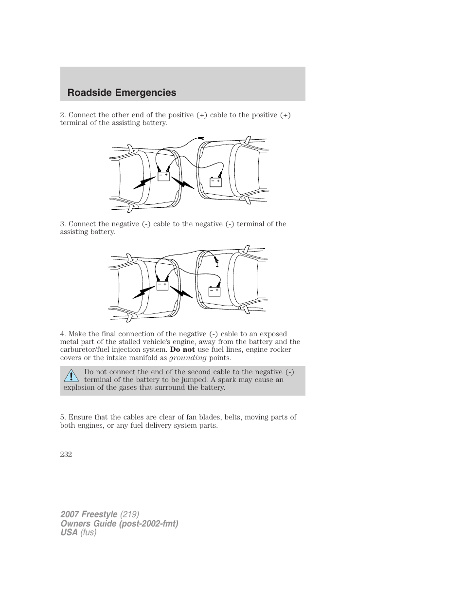 Roadside emergencies | FORD 2007 Freestyle v.1 User Manual | Page 232 / 296