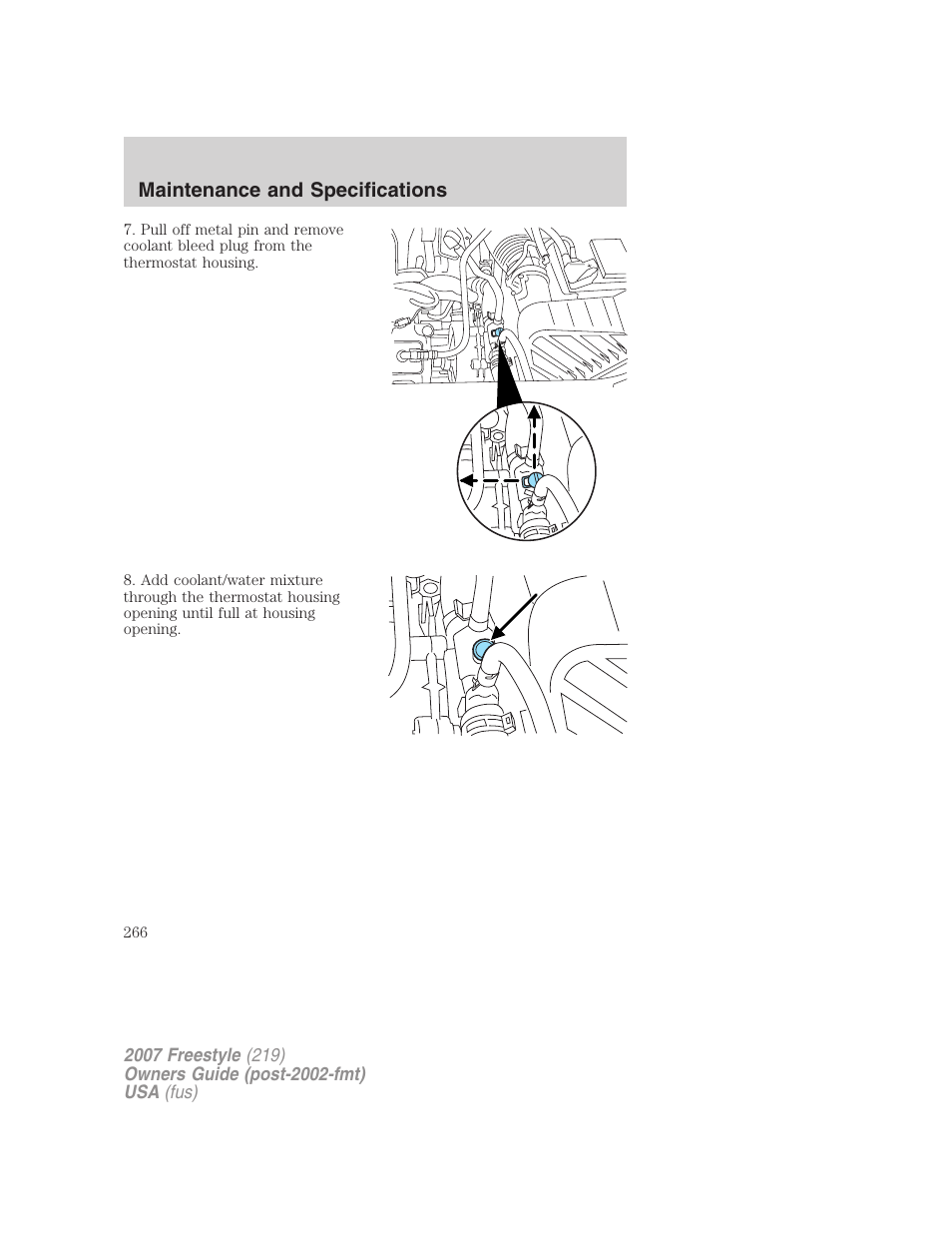 FORD 2007 Freestyle v.1 User Manual | Page 266 / 296