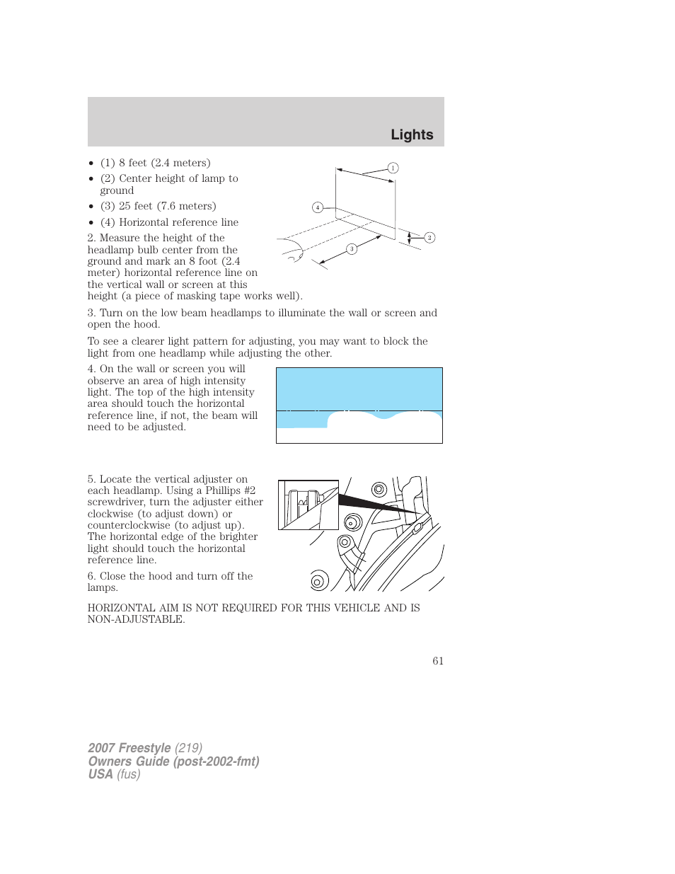 Lights | FORD 2007 Freestyle v.1 User Manual | Page 61 / 296
