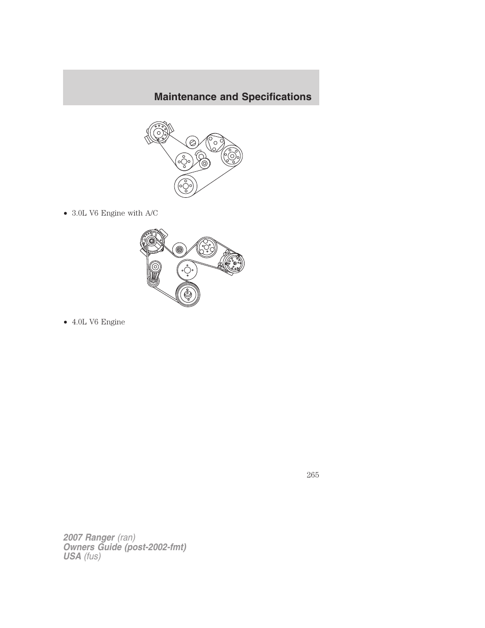 FORD 2007 Ranger v.1 User Manual | Page 265 / 280