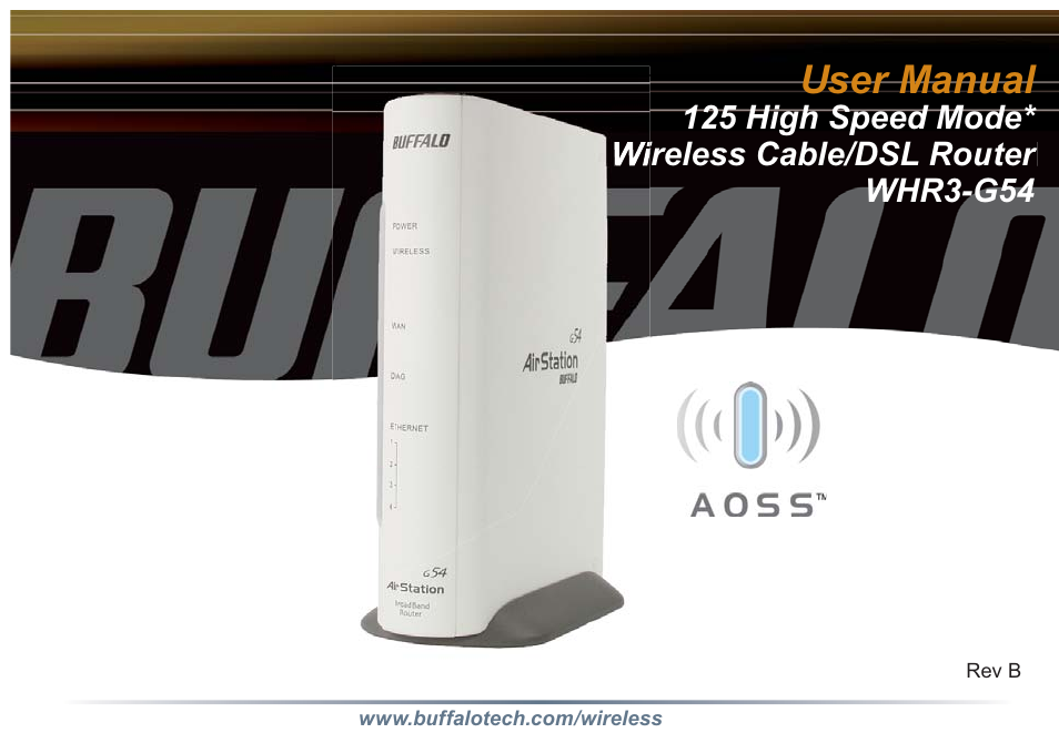 Buffalo Technology WHR3-G54 User Manual | 95 pages