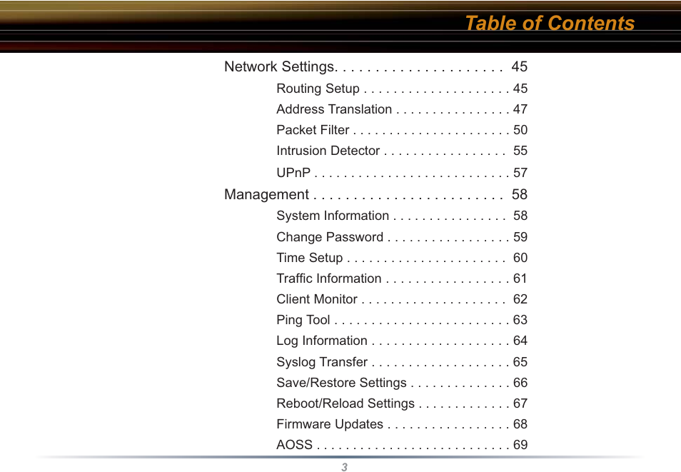 Buffalo Technology WHR3-G54 User Manual | Page 3 / 95