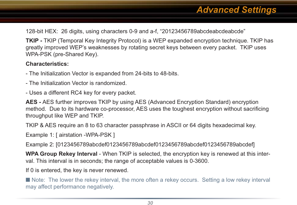 Advanced settings | Buffalo Technology WHR3-G54 User Manual | Page 30 / 95