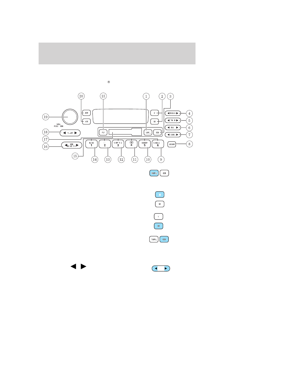 Entertainment systems, Audio systems, Am/fm stereo cassette | FORD 2007 Taurus User Manual | Page 15 / 232