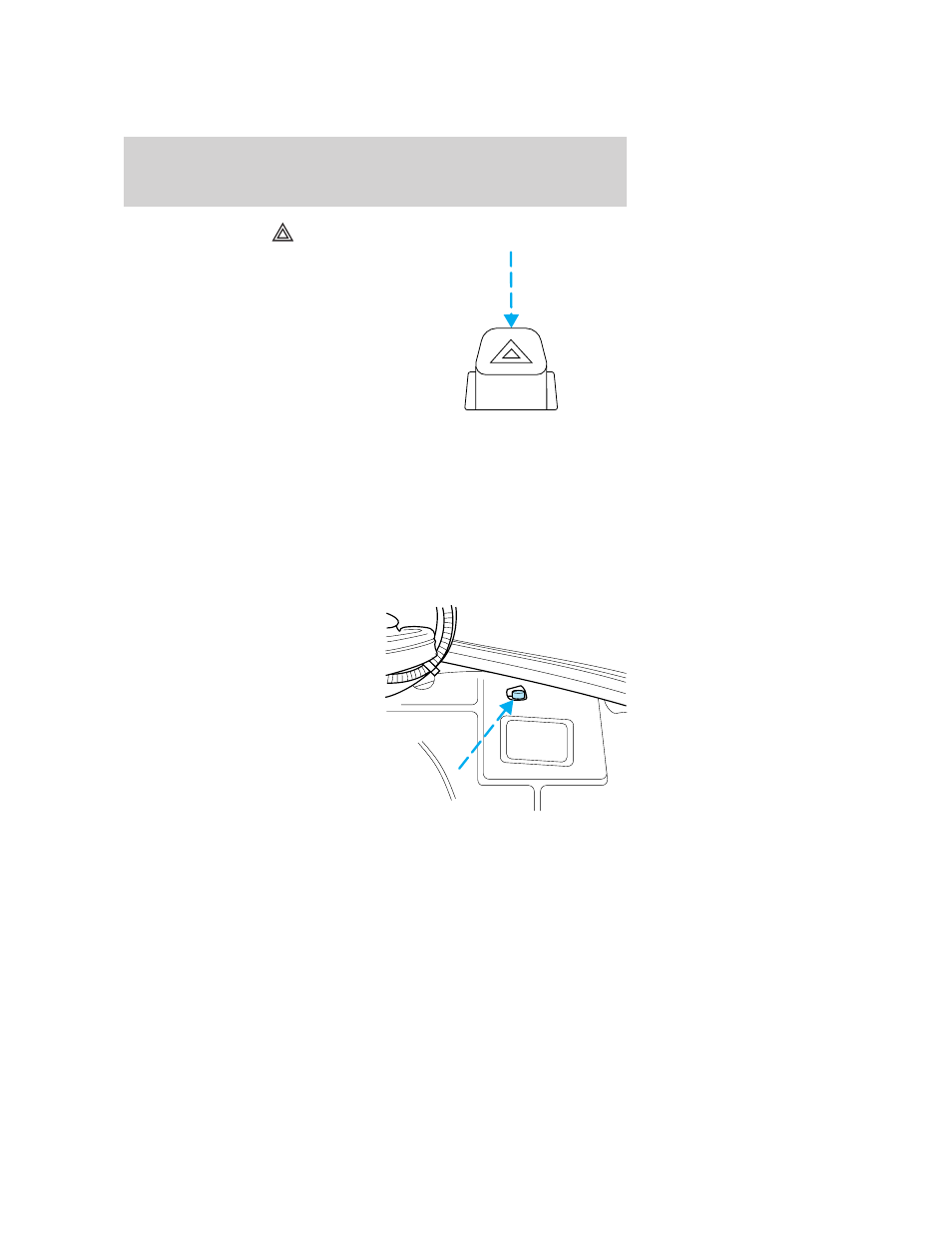 Hazard flasher, Fuel pump shut-off switch, Hazard flasher switch | Roadside emergencies | FORD 2007 Taurus User Manual | Page 159 / 232