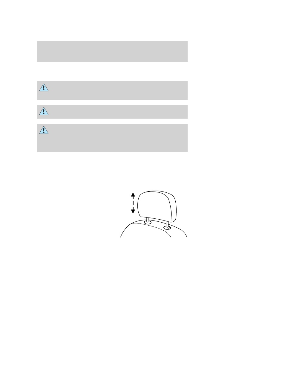 Seating and safety restraints, Seating, Adjustable head restraints (front seats) | FORD 2007 Taurus User Manual | Page 77 / 232