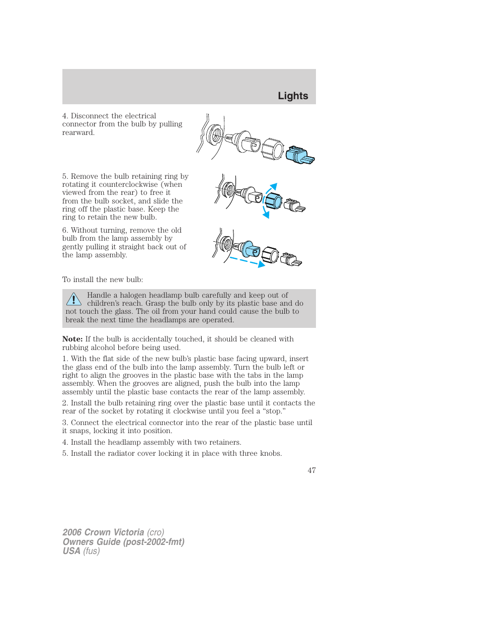 Lights | FORD 2006 Crown Victoria v.2 User Manual | Page 47 / 272