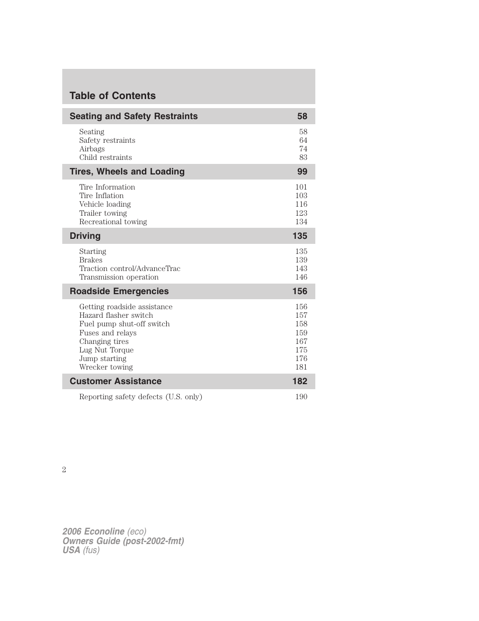 FORD 2006 E-450 v.1 User Manual | Page 2 / 248