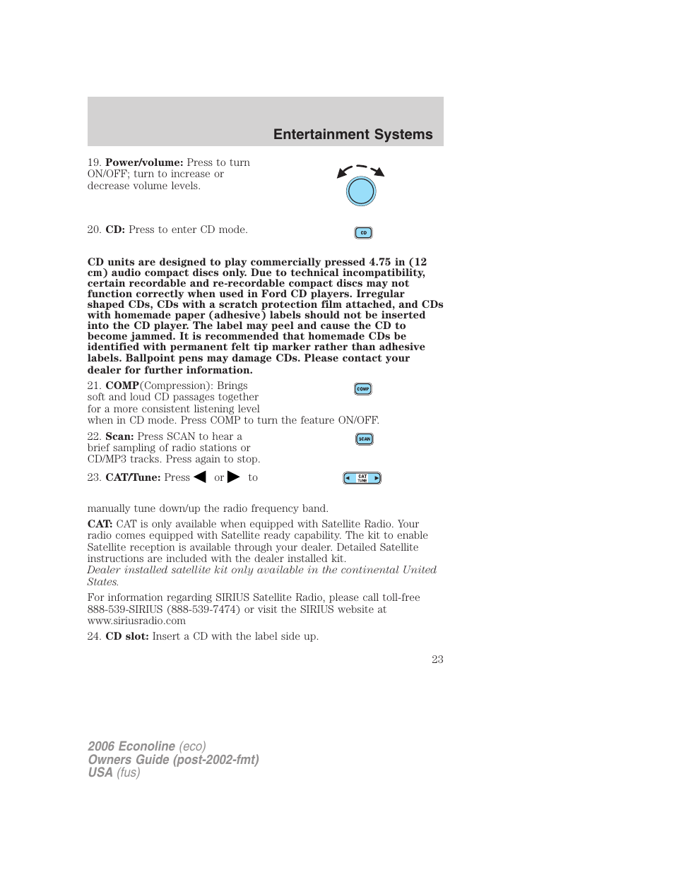 Entertainment systems | FORD 2006 E-450 v.1 User Manual | Page 23 / 248