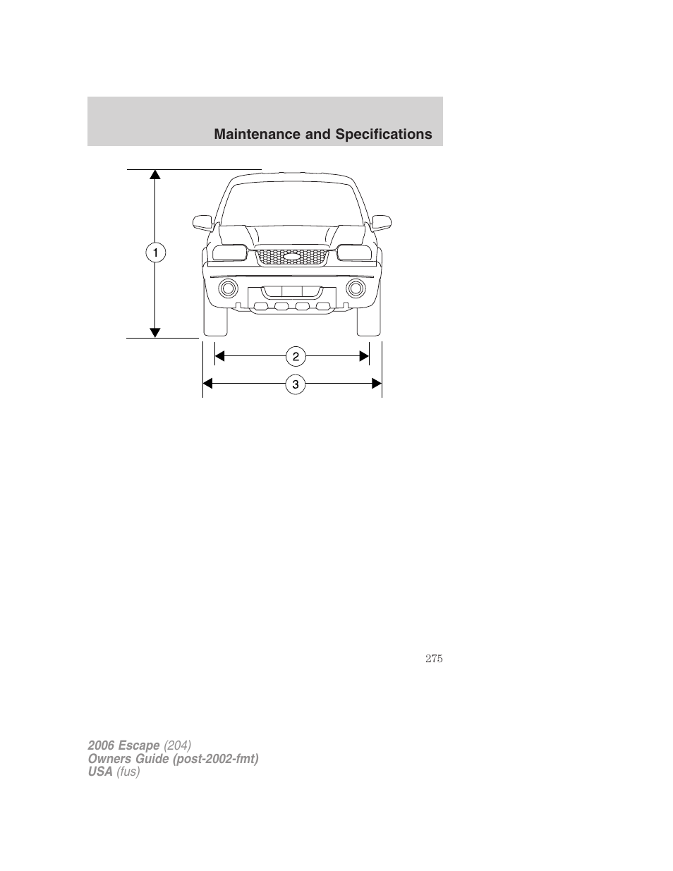 FORD 2006 Escape v.1 User Manual | Page 275 / 288