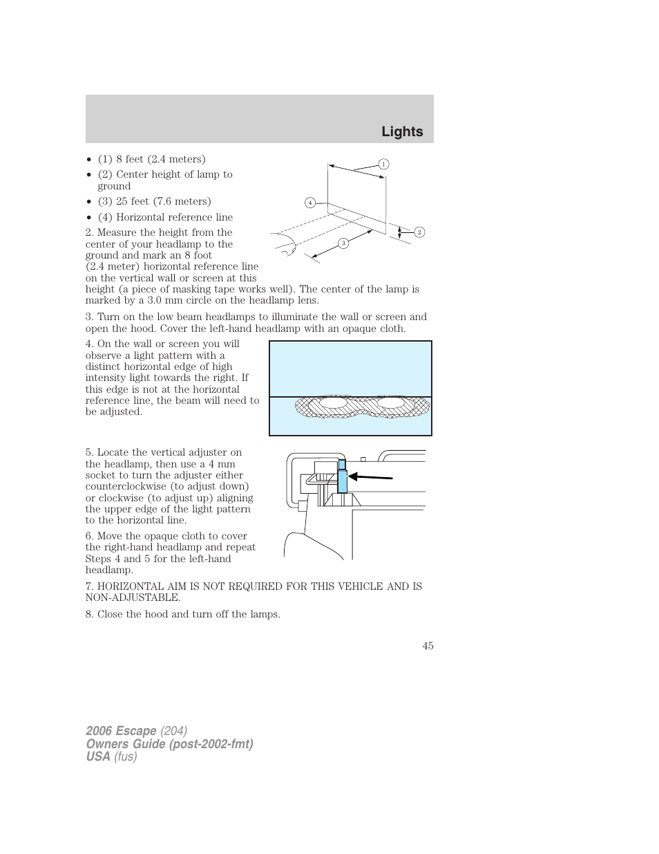 Lights | FORD 2006 Escape v.1 User Manual | Page 45 / 288