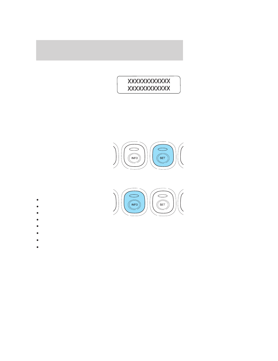 Message center (if equipped), Selectable features, Info menu | Message center, Driver controls | FORD 2006 Escape v.3 User Manual | Page 62 / 296