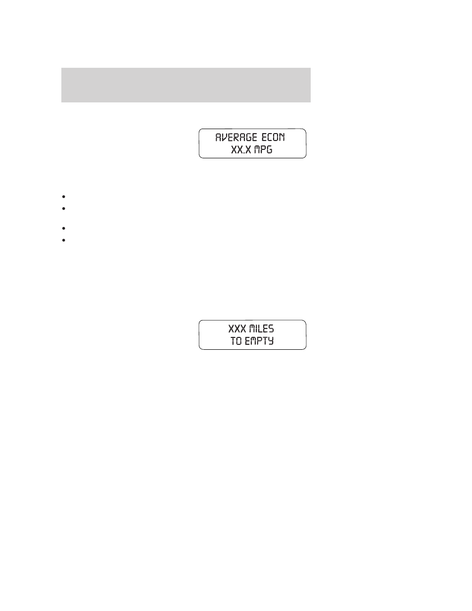 Average fuel economy (afe), Distance to empty (dte), Driver controls | FORD 2006 Escape v.3 User Manual | Page 63 / 296