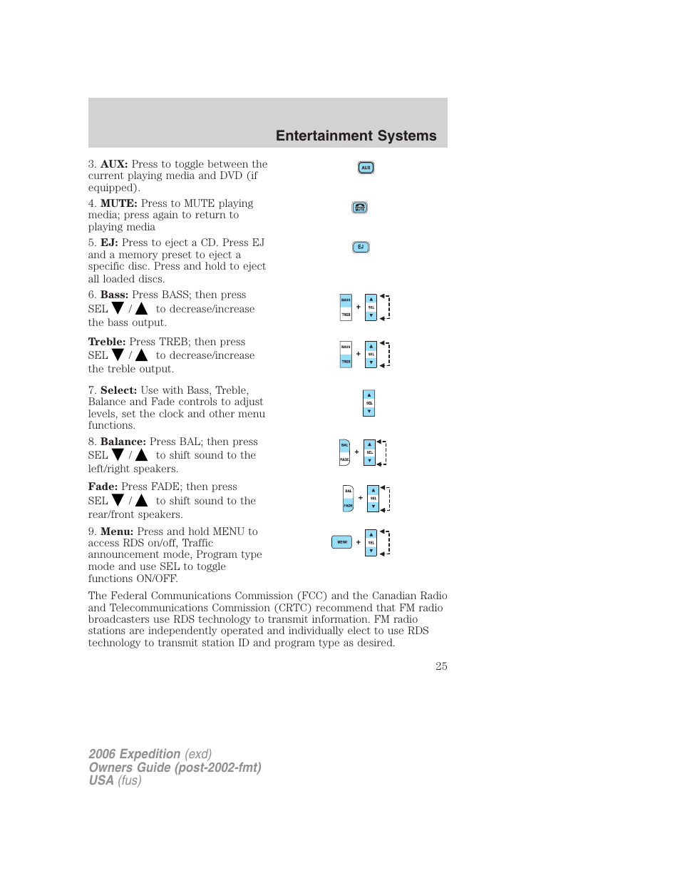 Entertainment systems | FORD 2006 Expedition v.1 User Manual | Page 25 / 360