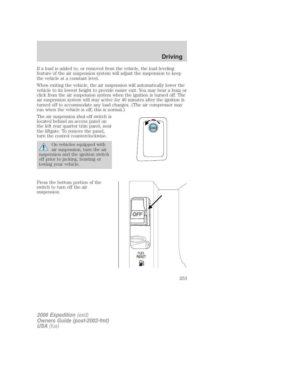 Driving | FORD 2006 Expedition v.2 User Manual | Page 253 / 368