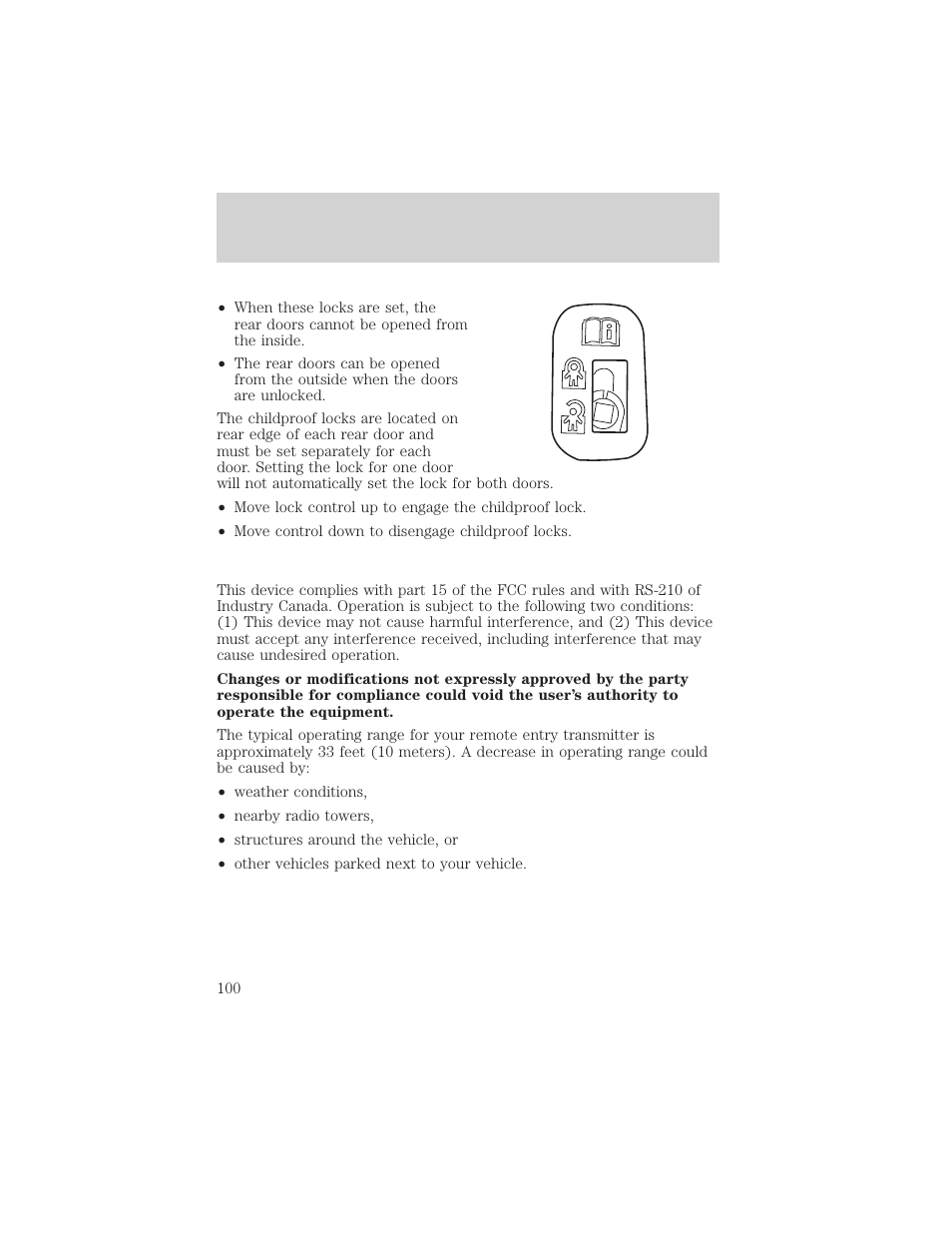 Locks and security | FORD 2006 Explorer v.1 User Manual | Page 100 / 328