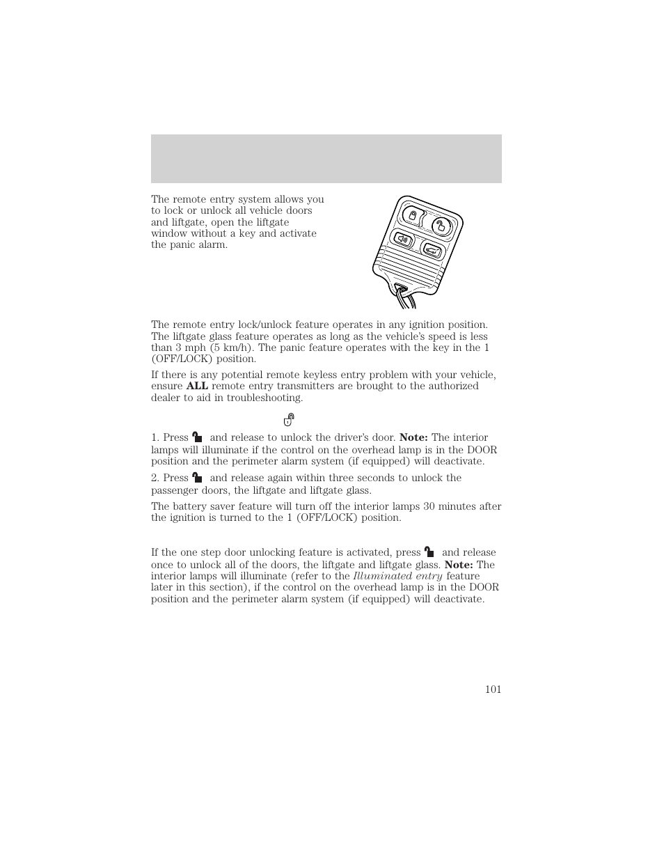 Locks and security | FORD 2006 Explorer v.1 User Manual | Page 101 / 328