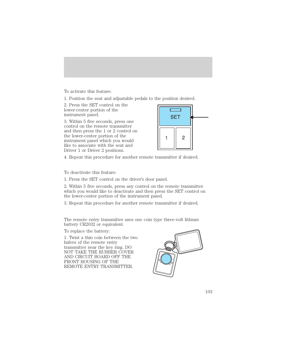 Locks and security | FORD 2006 Explorer v.1 User Manual | Page 103 / 328