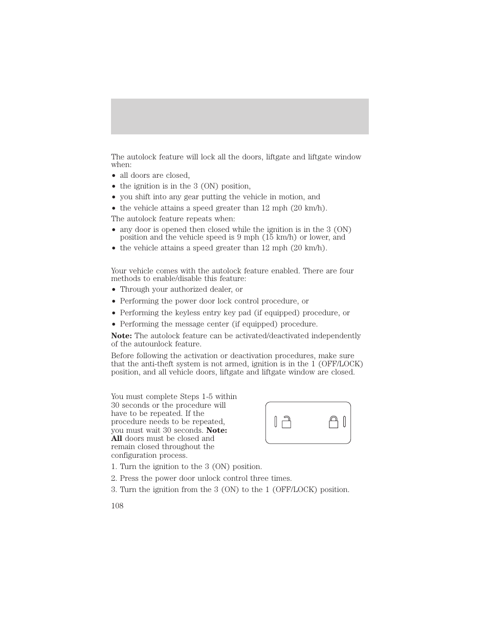 Locks and security | FORD 2006 Explorer v.1 User Manual | Page 108 / 328