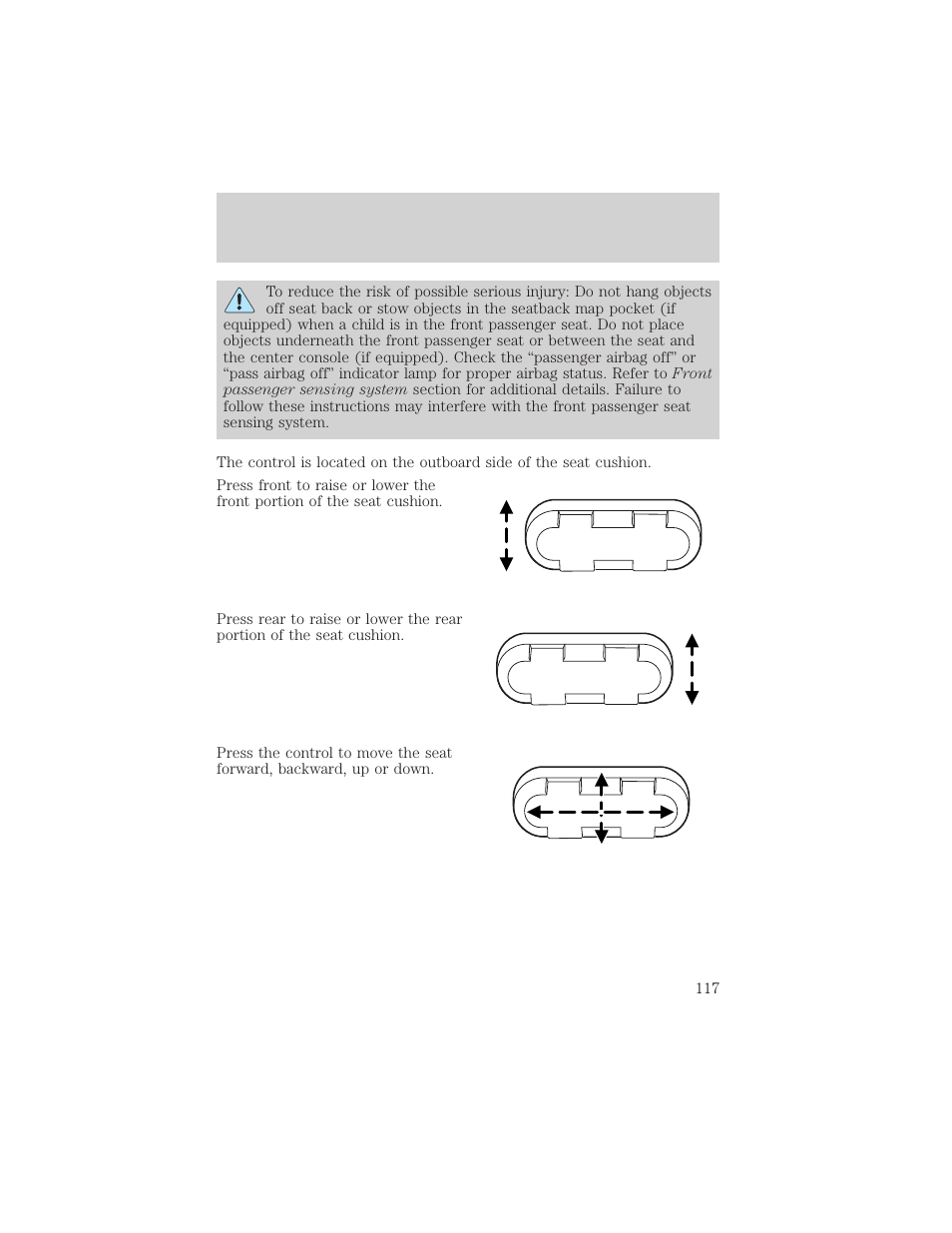 Seating and safety restraints | FORD 2006 Explorer v.1 User Manual | Page 117 / 328