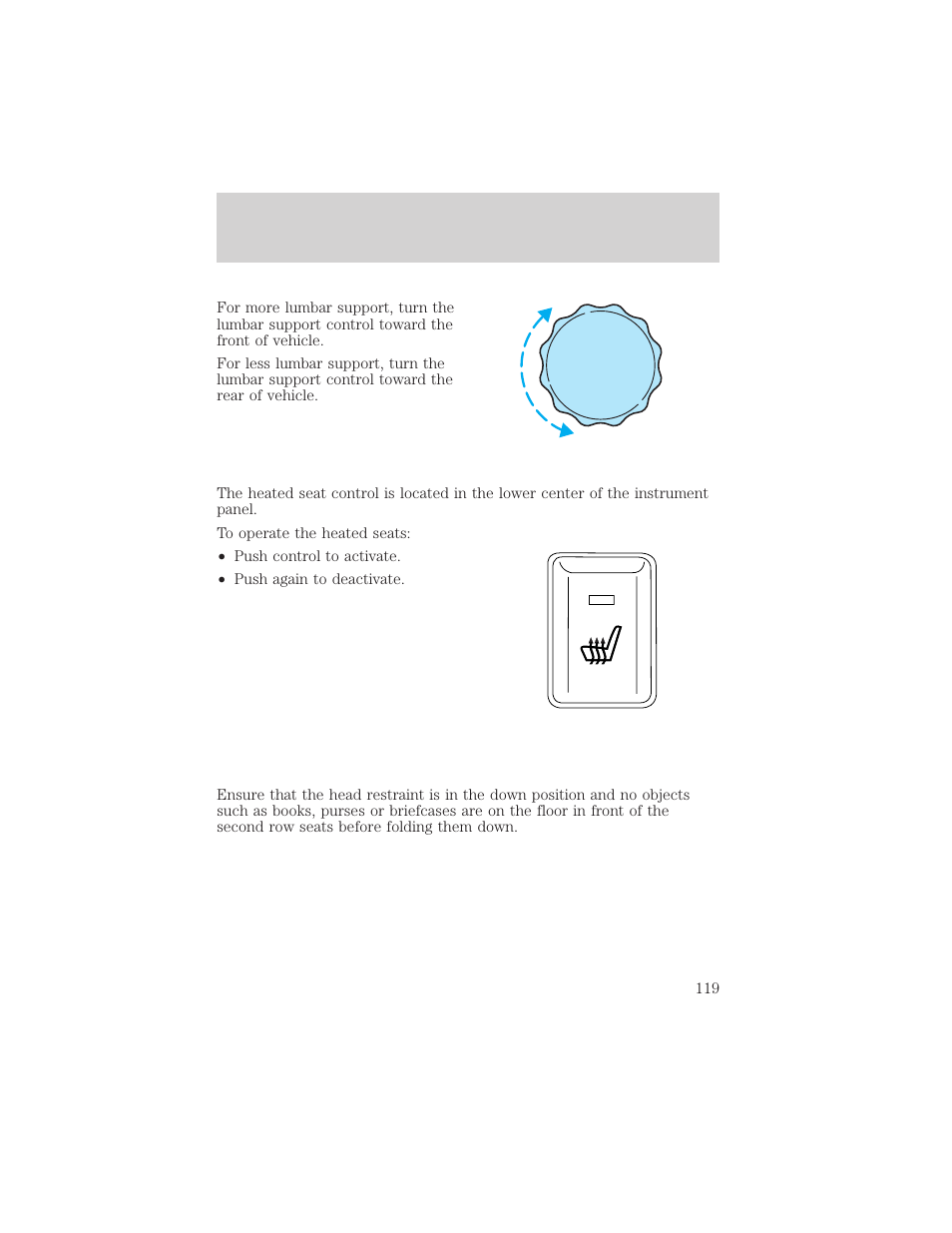 Seating and safety restraints | FORD 2006 Explorer v.1 User Manual | Page 119 / 328