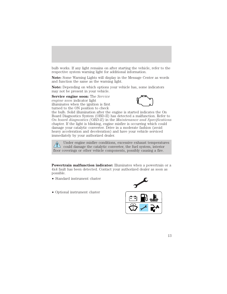 Instrument cluster | FORD 2006 Explorer v.1 User Manual | Page 13 / 328