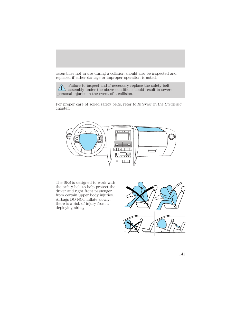 Seating and safety restraints | FORD 2006 Explorer v.1 User Manual | Page 141 / 328