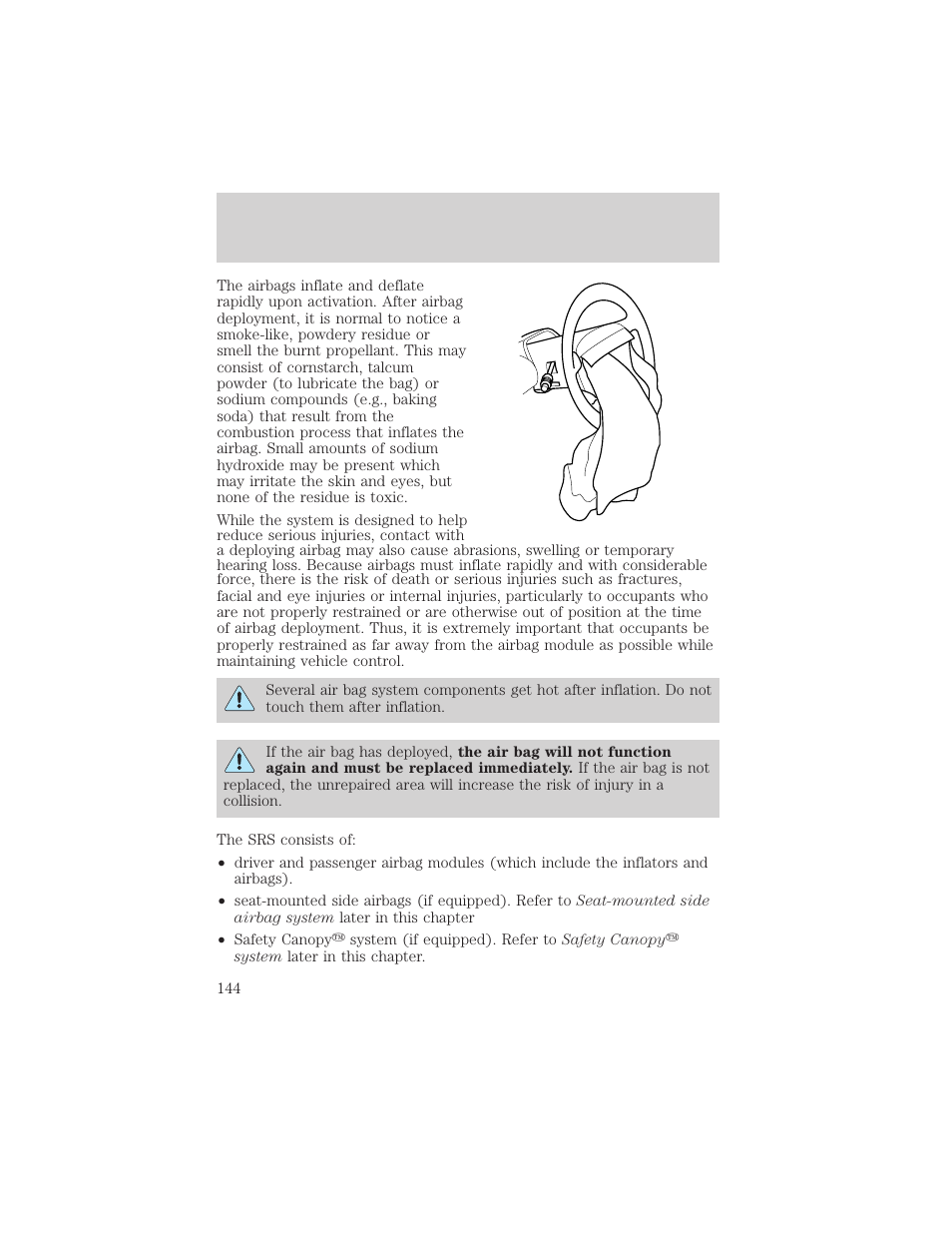 Seating and safety restraints | FORD 2006 Explorer v.1 User Manual | Page 144 / 328