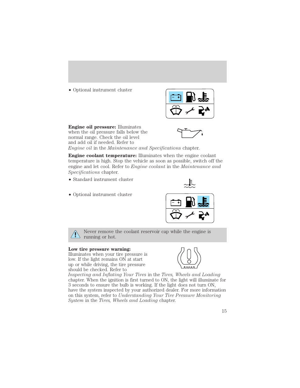 Instrument cluster | FORD 2006 Explorer v.1 User Manual | Page 15 / 328