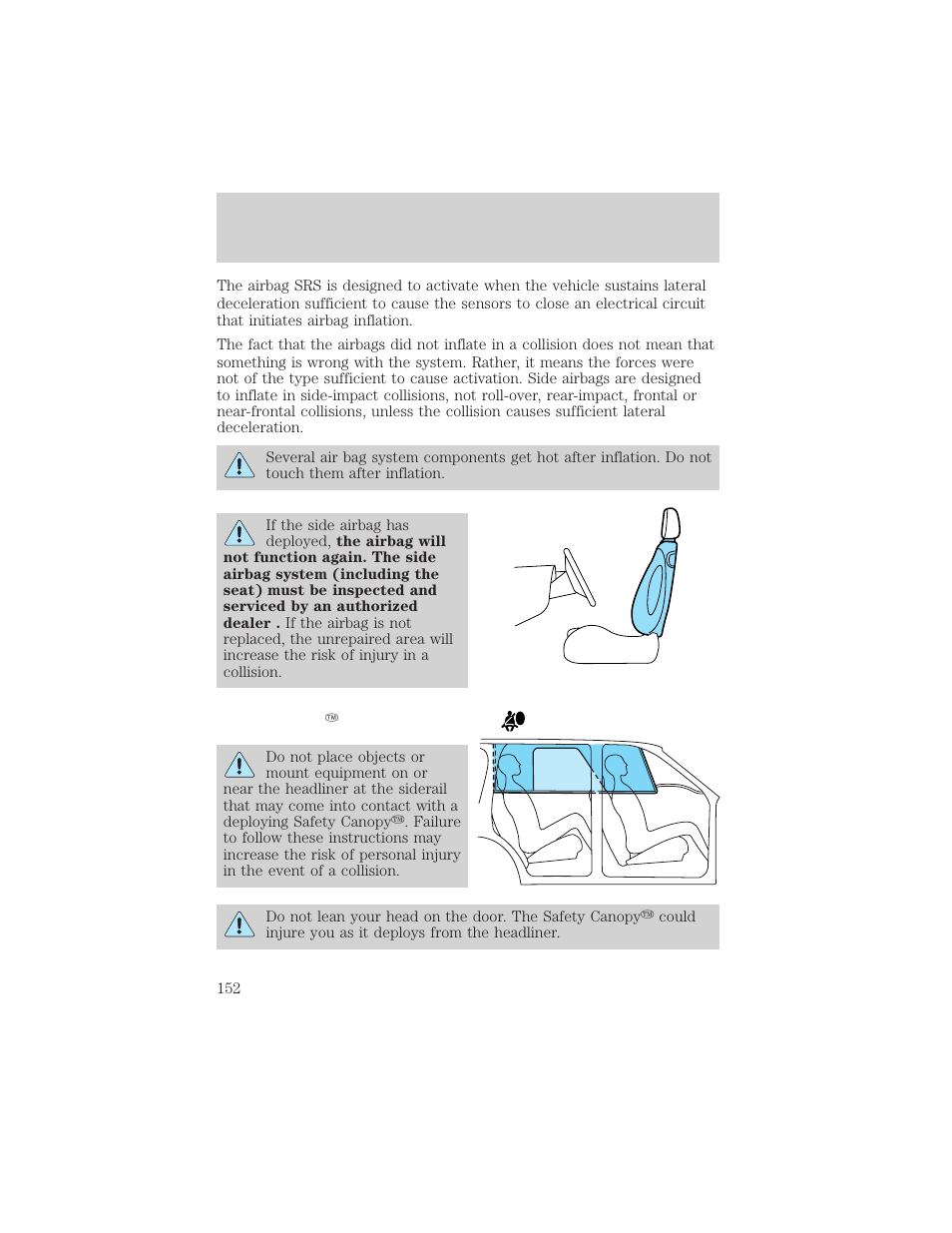 Seating and safety restraints | FORD 2006 Explorer v.1 User Manual | Page 152 / 328