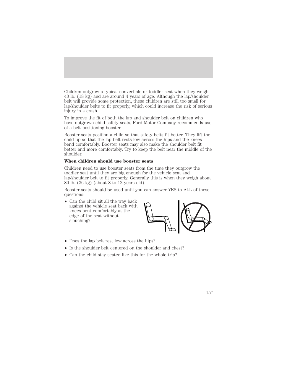 Seating and safety restraints | FORD 2006 Explorer v.1 User Manual | Page 157 / 328