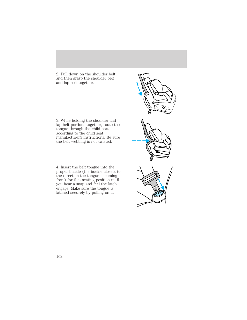 Seating and safety restraints | FORD 2006 Explorer v.1 User Manual | Page 162 / 328