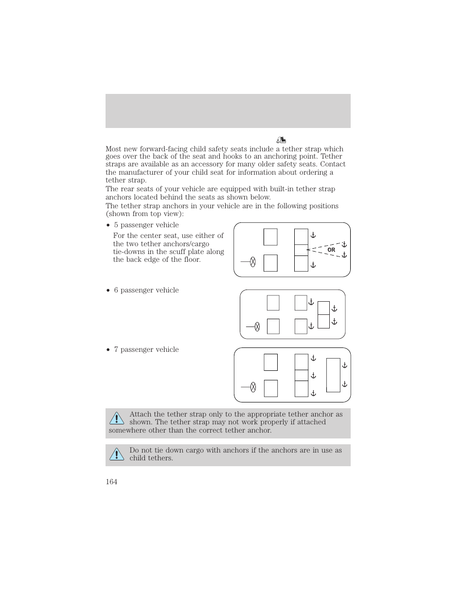 Seating and safety restraints | FORD 2006 Explorer v.1 User Manual | Page 164 / 328