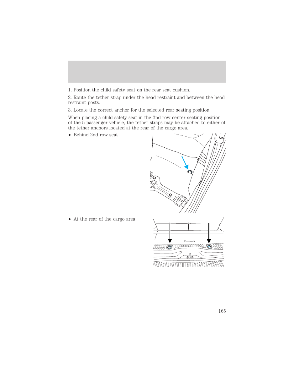 Seating and safety restraints | FORD 2006 Explorer v.1 User Manual | Page 165 / 328