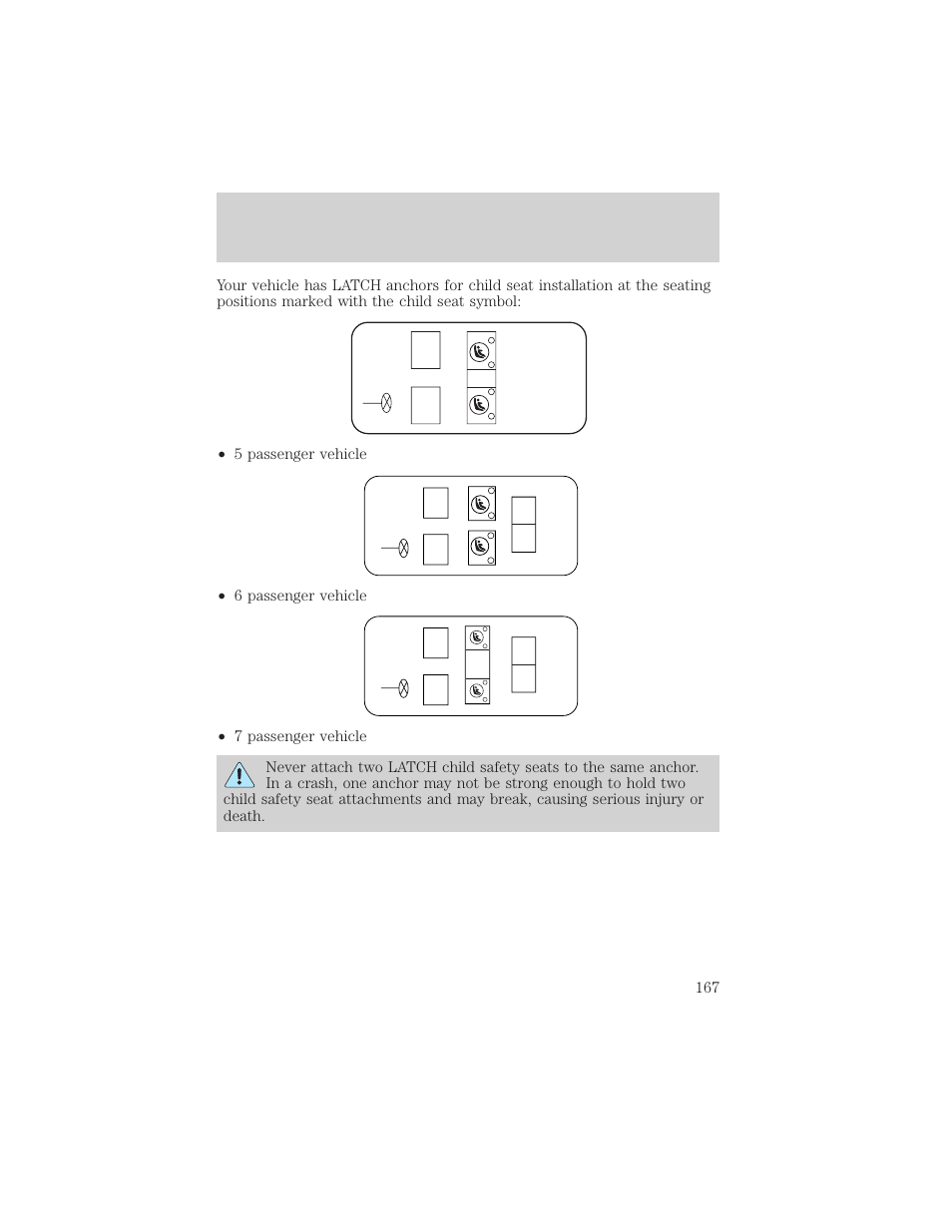 Seating and safety restraints | FORD 2006 Explorer v.1 User Manual | Page 167 / 328