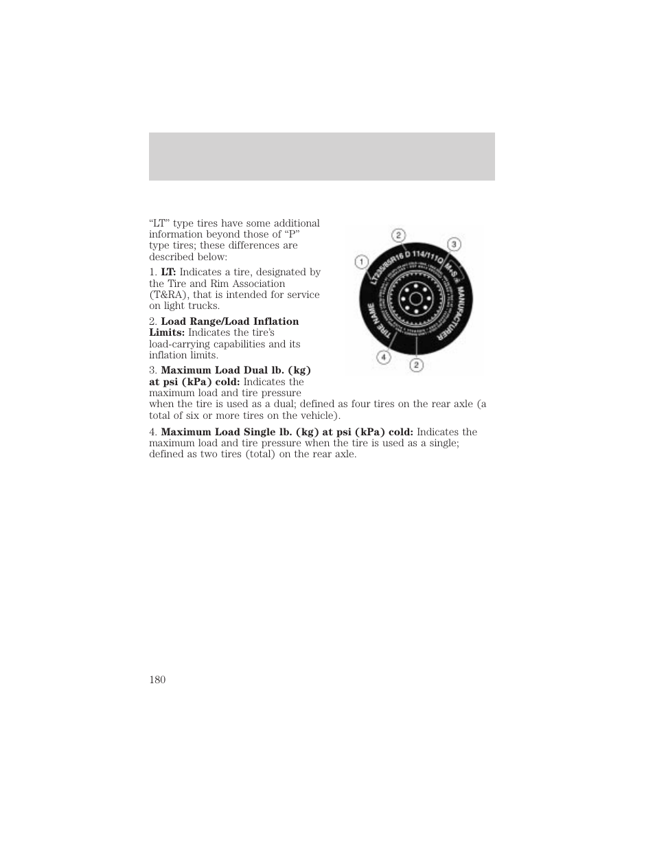 Tires, wheels and loading | FORD 2006 Explorer v.1 User Manual | Page 180 / 328